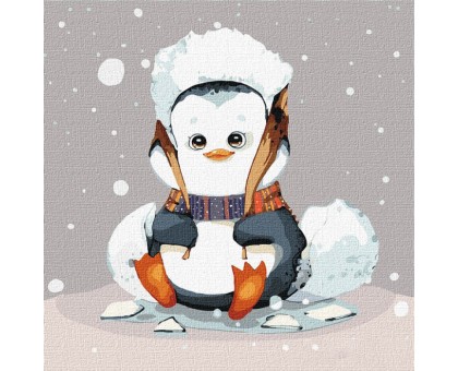 Картина по номерам "Маленький пінгвінчик" КНО2372