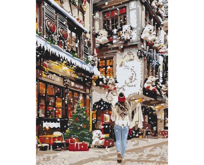 Картина по номерам Гуляючи новорічними вуличками KHO3582 