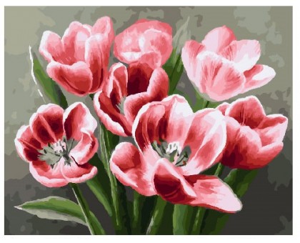 Картина по номерам "Червоні тюльпани" GX26071