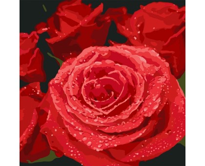 Картина по номерам "Червоні троянди" КНО3089