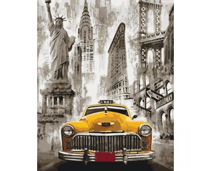 Картина по номерам "Таксі Нью-Йорка" КНО3506