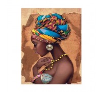 Алмазна картина FA20190 «Дівчина з Африки», розміром 40х50 см