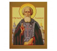 Алмазна картина FA40052 Ікона Преподобний Сергій Радонежський, розміром 40х50 см