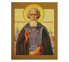 Алмазна картина FA40052 Ікона Преподобний Сергій Радонежський, розміром 40х50 см