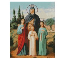 Алмазна картина FA40822 Віра, Надія, Любов та їх мати Софія, розміром 40х50 см