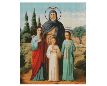 Алмазна картина FA40822 Віра, Надія, Любов та їх мати Софія, розміром 40х50 см