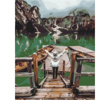Картина за номерами: Мандрівниця на озері Брайес 40*50