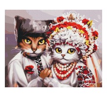 Картина за номерами: Весілля українських котиків ©Маріанна Пащук 40*50