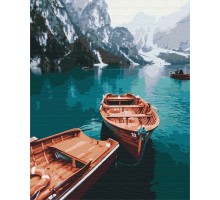 Картина за номерами: Човни на альпійському озері 40*50