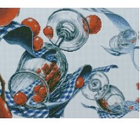 Набір для творчості алмазна картина Бокали з ягодами Strateg розміром 40х50 см (D0036)
