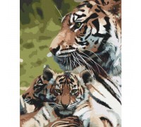 Картина за номерами: Сім'я тигрів 40*50