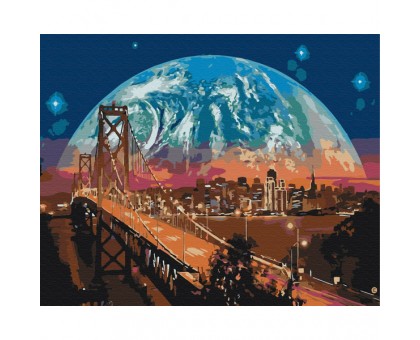 Картина за номерами: Місяць над Сан-Франциско 40*50
