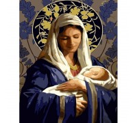 Набір для розпису по номерах Марія з маленьким Ісусом Strateg розміром 40х50 см (GS903)
